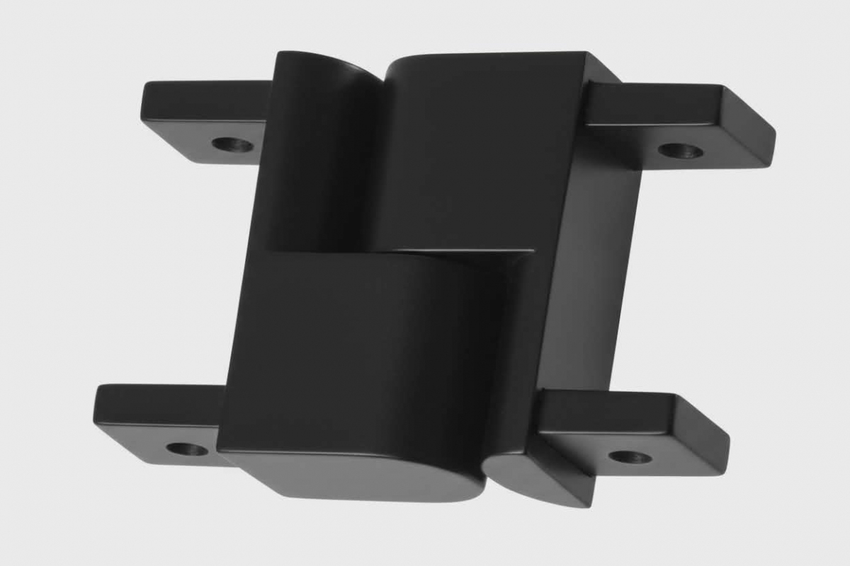 SQUARE łącznik kątowy czarny mat - blister