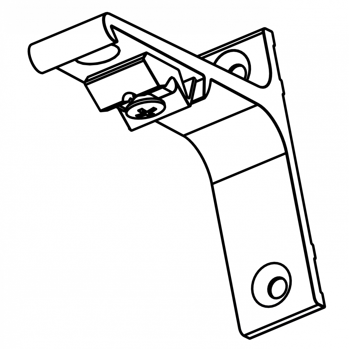 Wspornik ścienny I SMART CLICK czarny 75mm