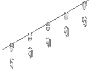 WAVE zestaw niski wewn /8/ czarny 180cm