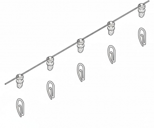 WAVE zestaw wysoki /6/ biały 140cm