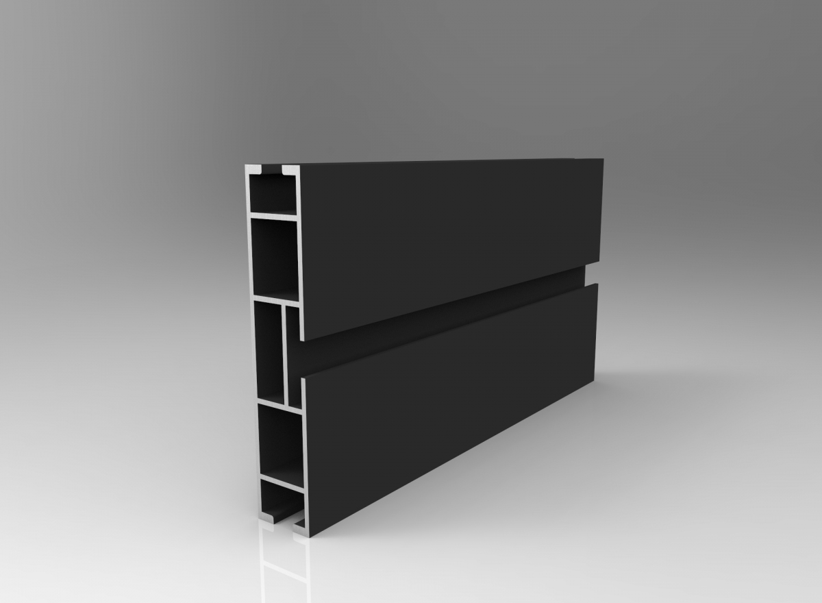 TOP LINE profil 120mm czarny mat 200cm