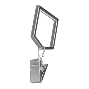 Gral zawieszka z klamerką KWADRO /20/ efekt stali (10 szt.)