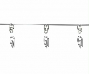 WAVE zestaw z mini rolką /8/ biały 160cm