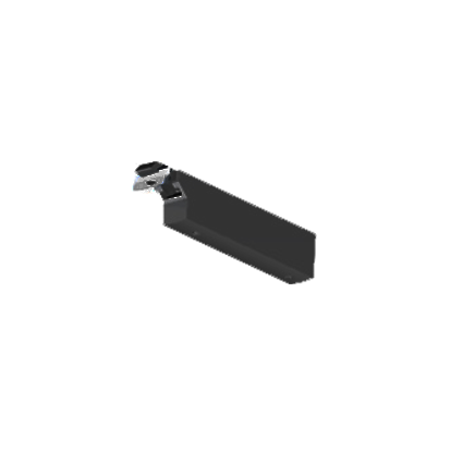 IMPRESS LINE square trzpień wspornika 9 cm czarny mat