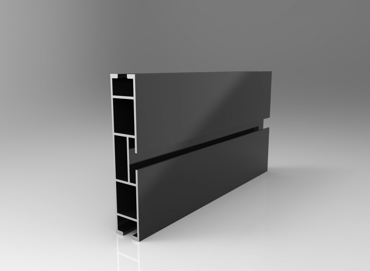 TOP LINE profil 120mm czarny błysk 300cm