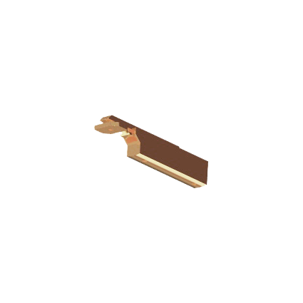 IMPRESS LINE square trzpień wspornika 9 cm złoty