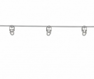 Suwak WAVE MINI z rolką czarny /8cm/ 20mb=260 szt.